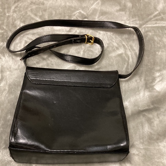 Black Genuine Leather Crossbody Cristian Purse Made In Italy - Picture 7 of 7